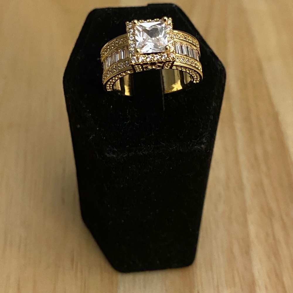 925/18K DAHLIA ROSEGOLD PROMISE RING SIZE 7